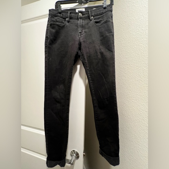 FRAME L'Homme Skinny Fit Jeans in Noir Size 28 - Picture 4 of 8